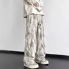 Pantalones de pana de pierna ancha recta, corte holgado, casual y moderno, pantalones largos estilo retro americano para hombre, adecuados para otoño