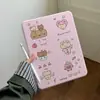 Funda para Tableta iPad 11/10ª Generación Oso Rosa Lunares con Soporte Giratorio, Portalápices Mini de Dibujos Animados Air