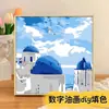 30*30 paisaje de campo pintura al óleo digital DIY pintado a mano escena callejera cafetería pintura decorativa acrílica en stock al por mayor