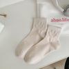 Calcetines Cortos Zhuji para Mujer Color Sólido Verano Transpirables Cara Sonriente Versátiles Estilo Simple Calcetines Japoneses para Mujer Venta al Mayoreo Frescos