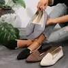 Zapatos Planos de Fácil Poner 2026, Casual de Tacón Bajo, Elegantes de Punta Fina, Modernos sin Cordones, Calidad de Exportación, Colección de Primavera, Zapatos para Mujer Tallas Grandes