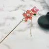 Horquilla de Flor Rosa Antigua para Mujer Estilo Chino Horquilla de Gama Alta Perla Cabello Horquilla Accesorios para el Cabello Accesorios para el Cabello