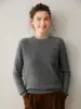 Suéter de Cachemir con Cuello Redondo Retorcido 2026 Nuevo Estilo Otoño e Invierno Suéter Base de Punto para Mujer Estilo Coreano Suéter Pulóver Holgado Adelgazante
