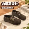 Sapatos Birkenstock de sola grossa femininos 2026 novo outono retrô totalmente fechados sapatos simples Birkenstock versáteis confortáveis mocassins casuais