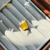 Pingente de calcedônia de ágata amarelo gelo em forma de ovo de pombo, colar de jade de ágata feminino, suprimento para live stream, múltiplos estilos disponíveis