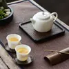 Tetera de Porcelana Blanca Dehua, Tetera para Ceremonia de Té Kung Fu, Tetera Doméstica de Porcelana de Jade Modelo Xi Shi, Juego de Té para una Persona, Tetera Individual Estilo Chino