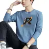 Camiseta de Manga Larga para Hombre, Transpirable, Mismo Estilo que el Estudiante Guapo, Estampado de Moda Tendencia, Talla Grande Guapo