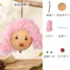 Kit de material para manualidades de muñeca con pelo rizado de calabaza con forma de huevo, accesorios de muñeca lindos con temática de bosque, venta directa del fabricante