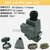Conector de Alta Resistência 10 Pinos Retangular à Prova d'Água Plug de Aviação Hdc-He-10 Pinos Hot Flow Plug-In Fivela Única Instalação Oculta