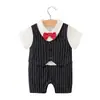Ropa de bebé verano ropa de bebé clase a recién nacido un año caballero mameluco de manga corta enterizo ropa para niños