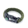 Pulsera de Supervivencia de Emergencia Pulsera de Paracord al Aire Libre Brújula Flint Silbato Cinco en Uno Multiusos Escape Supervivencia