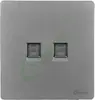 Painel de tomada de rede Gigabit de 86, plano, sem moldura, porta de rede, telefone banda larga, TV, porta única, porta dupla