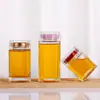 Venta Directa Botella Transparente de Nido de Pájaro con Miel, Botella Vacía con Tapa, Botella Hexagonal de Vidrio, Frasco de Almacenamiento Sellado para el Hogar, Botella para Encurtidos