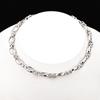 Corrente de joias de aço inoxidável com fecho de pinça oval de diamante, corrente para pulseira DIY, corrente para colar, acessórios, corrente solta feita à mão