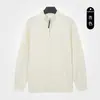 Suéter de Punto Canalé Color Sólido Estilo Old Money para Hombre, Lujoso y Sofisticado, Cuello Alto con Media Cremallera, Top Casual Otoño e Invierno