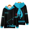 Moeyui Hatsune Miku cosplay Moletom com Capuz Anime Bidimensional Periférico Miku Jaqueta Casual Masculina e Feminina
