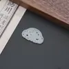 Pingente Ruyi de Ácido Acético Imitando Água-Marinha Estilo Nacional Hanfu Jade Flor de Ameixa Vazada Brincos Grampo de Cabelo Colar Pingente Pingente de Jade