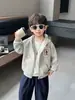 Q233 Chaqueta Nueva Estilo Primavera y Otoño para Niños Estilo Coreano Moda Casual Sudadera Ropa Versátil Casual para Niño Pequeño