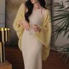 Suéter de Punto de Lana Mohair Estilo Suave Transfronterizo con Mangas Murciélago Curvas para Mujer Nuevo Top Primavera/Verano 2025