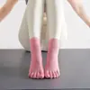 Calcetines de Yoga para Mujer Calcetines Antideslizantes Transfronterizos Primavera/Verano Absorbentes de Sudor Deportivos Fitness Profesional Algodón Calcetines de Yoga Pilates Calcetines de Cinco Dedos