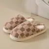 Pantuflas de Felpa de Algodón Estilo Pareja para Mujer Sienta como si pisara caca en Casa Invierno Hogar Cálidas Pantuflas de Algodón para Hombre