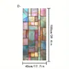 Película Electrostática Mate Pintada Estilo Europeo Transfronteriza, Translúcida y Opaca, para Pegatinas Decorativas de Ventana de Dormitorio, Baño, Cocina en Casa