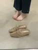 ¡Aumento de Altura! Pantuflas Peludas sin Cordones para Mujer, Moda Otoño e Invierno, Zapatos de Exterior con Puntera Cerrada a Mitad, Zapatos Peludos, Mocasines