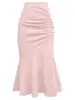 Roupas Femininas Europeias e Americanas Transfronteiriças Amazon Nova Moda Casual Design de Ajuste na Cintura Saia de Peixe Feminina Plus Size