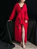 Vestido rojo de estilo étnico para turismo de Yunnan y Xinjiang, vestido de playa del lago Qinghai, vestido rojo exótico del desierto, foto de vestido largo