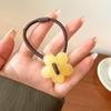 Celebrante da Internet Corda de Cabelo para Crianças de Flores Faixa de Cabelo Feminina Elástica Alta Durável Elástico Faixa de Cabelo Corda de Cabelo Capa de Couro Acessório Simples para Cabeça