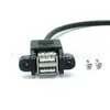 Arnés de Cableado Personalizado con Puerto Horizontal Doble USB 2.0 AF a Terminal Dupont de 2*4 Pines con Tornillos para Fijar el Cable de Datos