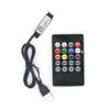 Fita de LED com Controlador de Lâmpada de Lótus Bluetooth Infravermelho de 44 Teclas Sem Fio Ativado por Som RGB Sete Cores 5V 12V Dimmer