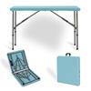 Mesa Plegable Mesa de Puesto Mesa Simple Puesto Mesa Plegable Escritorio para el Hogar Exterior Moderna Simple Moldeo por Soplado