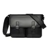 Bolso Cruzado de Negocios para Hombre Piel PU Gran Capacidad para Viajes Diarios Bolso de un Solo Hombro Moda Simple Retro Bolso de Hombre
