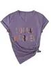 Trabajador Social Amazon eBay Sitio Independiente Moda Casual Camiseta de Manga Corta con Cuello en V para Mujer para Exportación