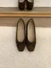Primer encuentro: Bailarinas Estilo Frijol Verde de Ji Wanwan con Detalle de Moño de Terciopelo, Zapatos para Mujer Otoño 2026, Perfectos con Faldas