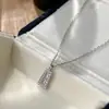 Collar con Florero Completo de Diamantes Trapezoidales de Plata S925 para Mujer, Cadena Clavicular Clásica con Baño de Oro de 14K, Lujo Ligero, Nueva Tendencia