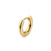 Pendientes de aro lisos redondos de plata esterlina S925 para mujer, estilo frío, otoño e invierno, versátiles, con textura sólida pesada, cierre de pendiente