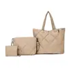 Bolsa de Fitness Portátil de Moda Estilo Japonés para Mujer, Bolso de Hombro Versátil de Gran Capacidad, Set de Tres Piezas para Viajes Diarios, Bolso Cruzado para Deportes al Aire Libre