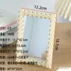 Estoque Dropshipping Mesa de Maquiagem Espelhada Tamanho Grande Mesa Espelho Perolado Tendência Estilo Ins Estilo Creme Suporte de Exibição de Pérolas