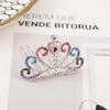 Acessório de Cabeça Coroa para Meninas Coroa Coreana Infantil Show de Aniversário Princesa Bebê Grampo de Cabelo com Strass Acessório de Cabeça Atacado