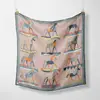 Pañuelo Cuadrado Pequeño de Seda Artificial para Mujer 53cm Mundo Animal Vintage Pañuelo de Cuello Estampado Versátil Pañuelo de Seda Transfronterizo de Comercio Exterior Venta al por Mayor