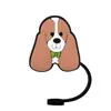 Nuevo protector de pajita de cachorro de dibujos animados tapa de pajita de 10 MM tapón de polvo de silicona decoración de pajita de fiesta de dibujos animados linda cruz