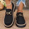 Calçados Femininos de Cano Baixo com Fivela Grossa Estilo Britânico Retro para Comércio Exterior Tamanho Grande Sapatos para Pés Desejo Fornecimento