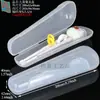 Caixa de Talheres Infantil, Porta-Colher de Silicone, Porta-Hashi e Garfo-Colher de Treinamento para Bebês em PP, Mordedor, Porta-Escova de Dentes e Mordedor
