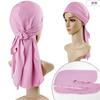 Novo Chapéu Unissex Estilo Amazon com Cadarço, Cauda Longa, à Prova de Vento e Proteção para o Cabelo, Chapéu Pirata Elástico com Aba Larga