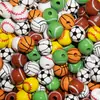 Cuentas Sueltas de Bola de Madera Fútbol Rugby Béisbol Baloncesto Tenis Cuentas DIY Pulsera Collar Accesorios de Joyería
