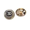 Botones Metálicos de Doble Anillo para Goteo de Aceite Cosidos a Mano para Abrigos de Lana, Chaquetas, Trajes, Botones para Ropa Formal, Botones Dorados