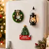 Ímã de Geladeira Guirlanda de Natal Tridimensional Decoração Magnética Criativa Atmosfera de Feriado Estilo Ins Novo Enfeite de Árvore de Natal