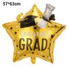 Balões Decorativos para Temporada de Formatura 2026 Balões Metalizados para Temporada de Formatura Decoração de Fundo para Festa Balões de Chapéu de Formatura